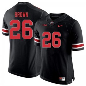 Men's Ohio State Buckeyes #26 Cameron Brown Blackout Nike NCAA College Football Jersey Lightweight WVC1844HS